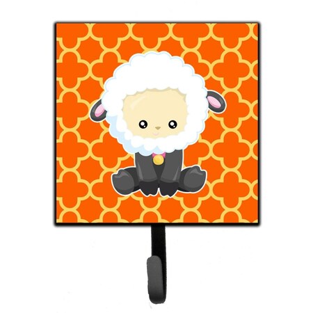 Carolines Treasures Sheep on Orange Quatrafoil Leash or Key Holder BB6872SH4